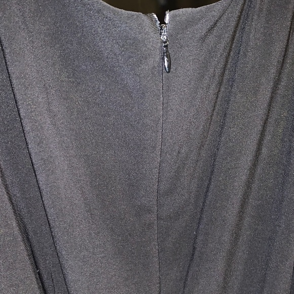 R&K Black and Gray Striped Midi Dress - Picture 9 of 15